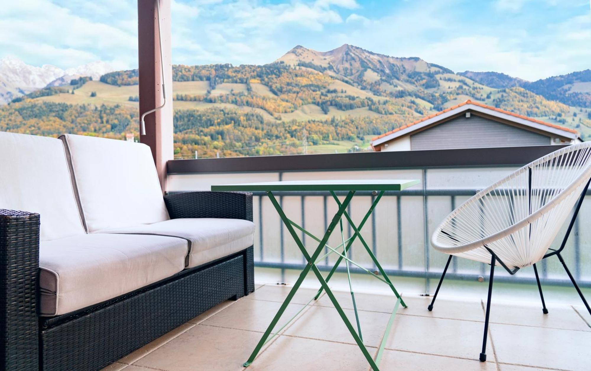 Gruyere Alpes Appartement 3 Chambres Bbq Parking Neirivue Exterior photo